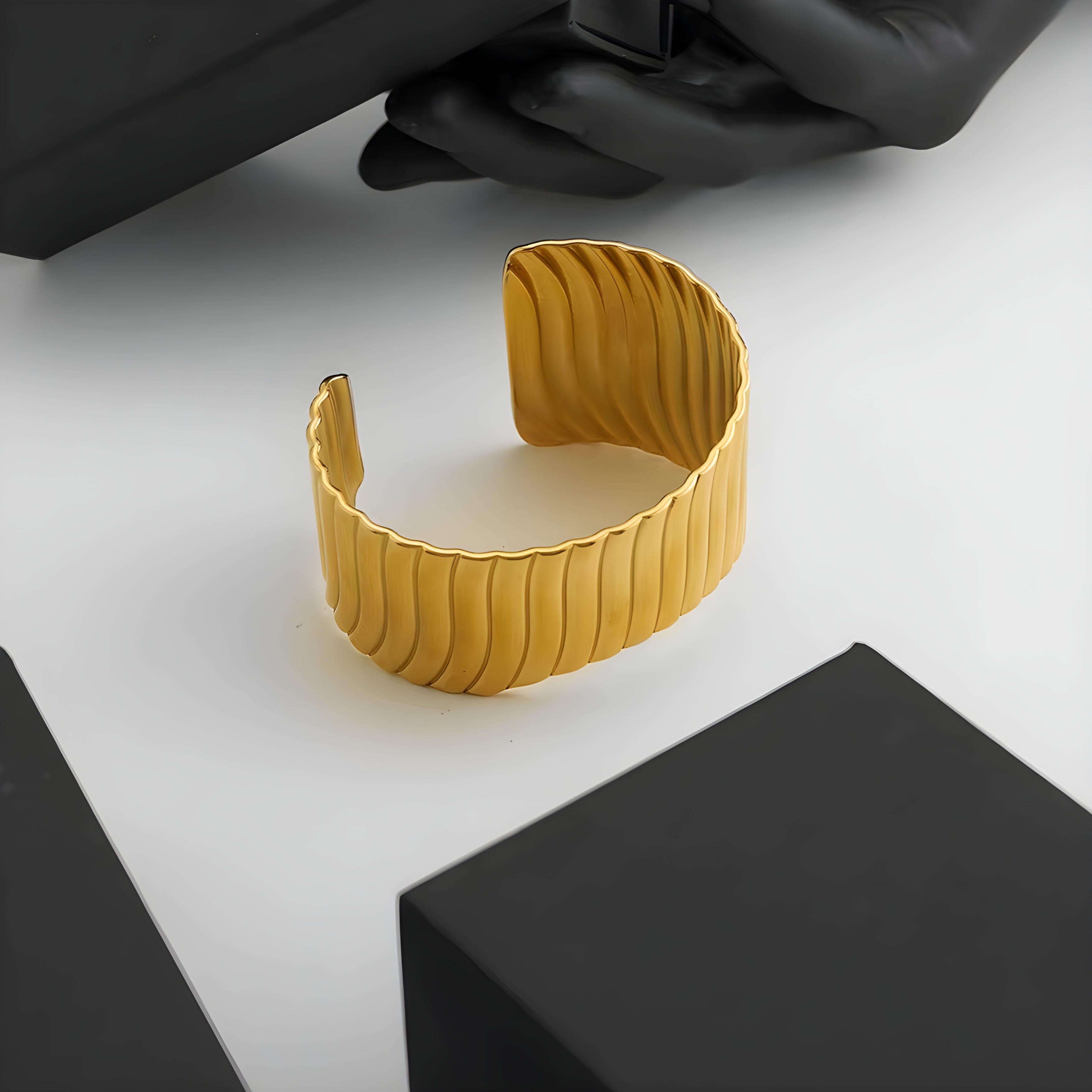 Glow Irregular Gold Cuff Bracelet