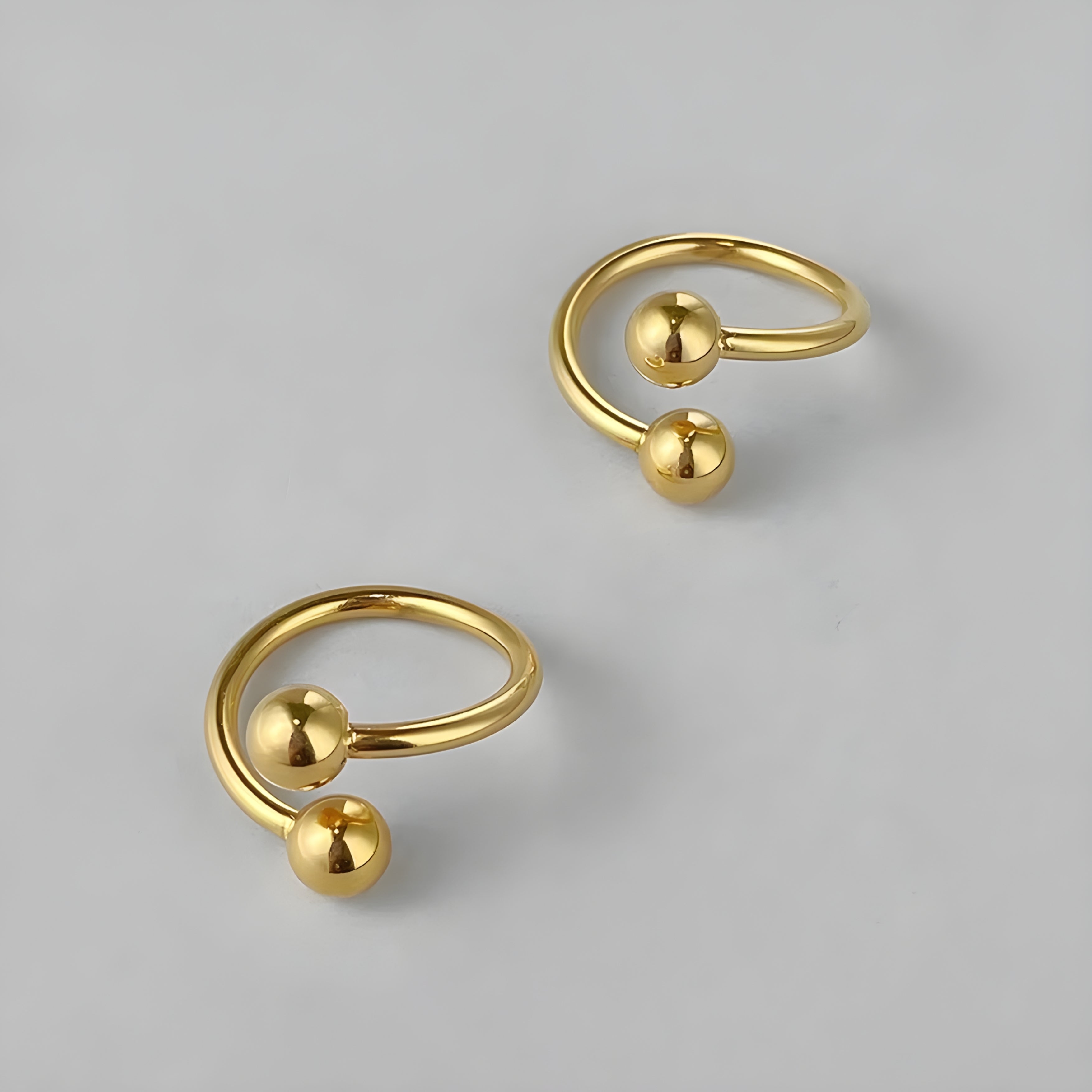 Aura Gold Cuff Earrings