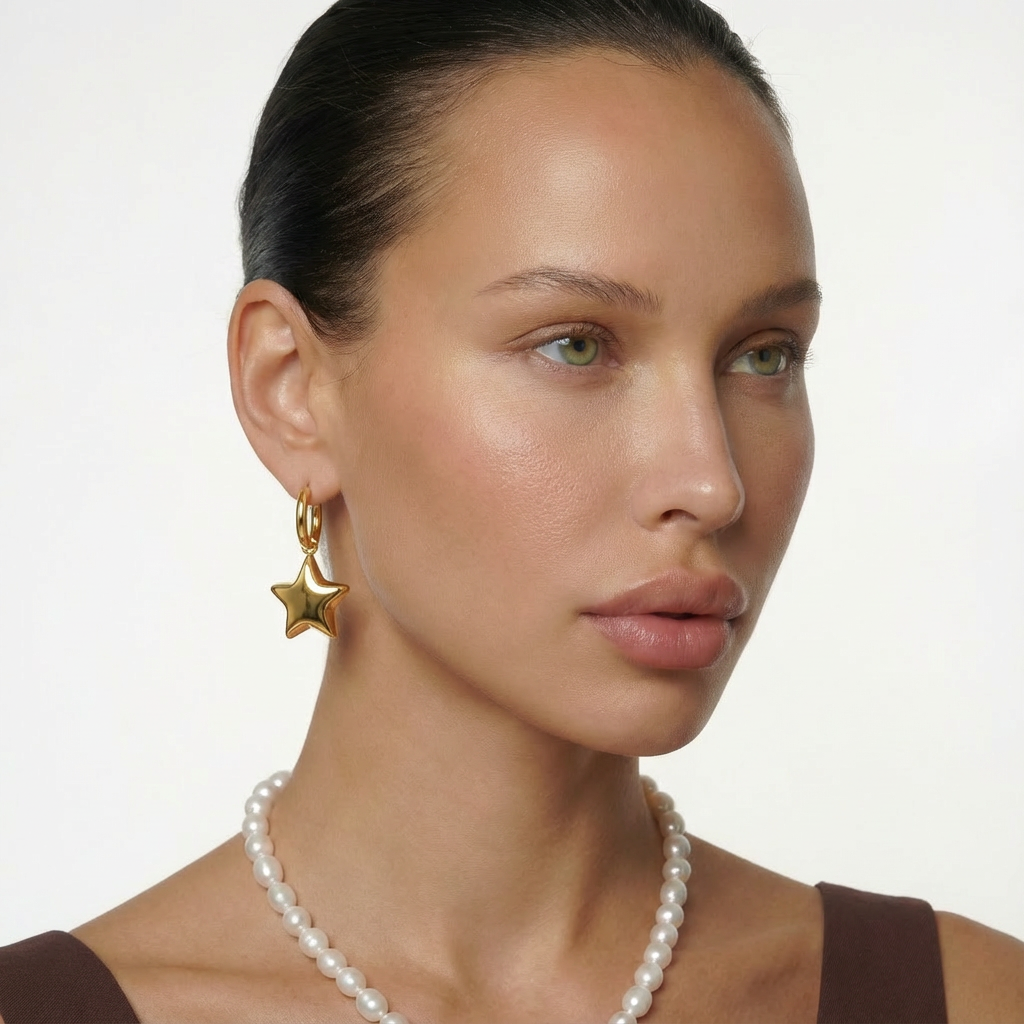 Solis Star Hoop Earrings