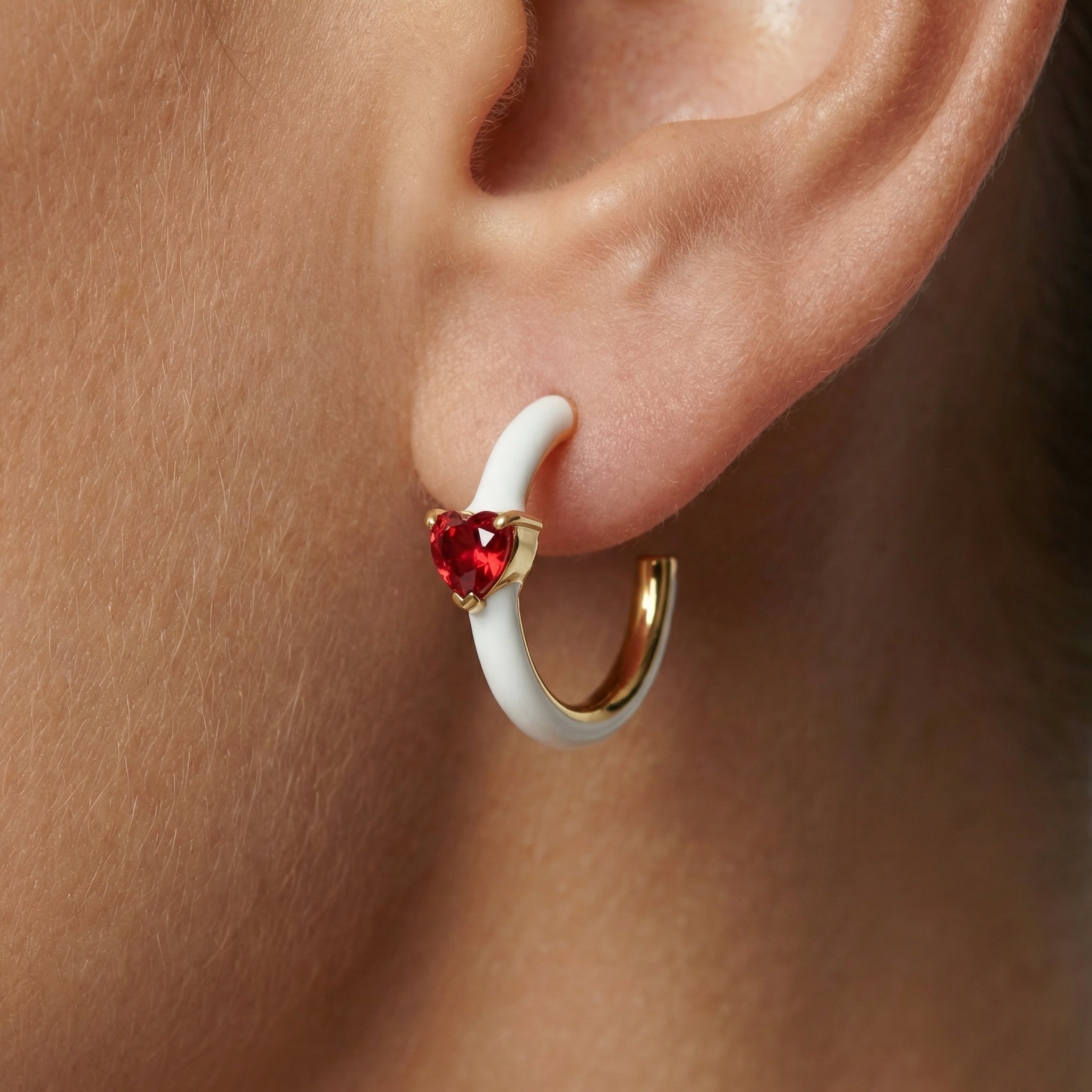 Amora Heart Gold Earrings