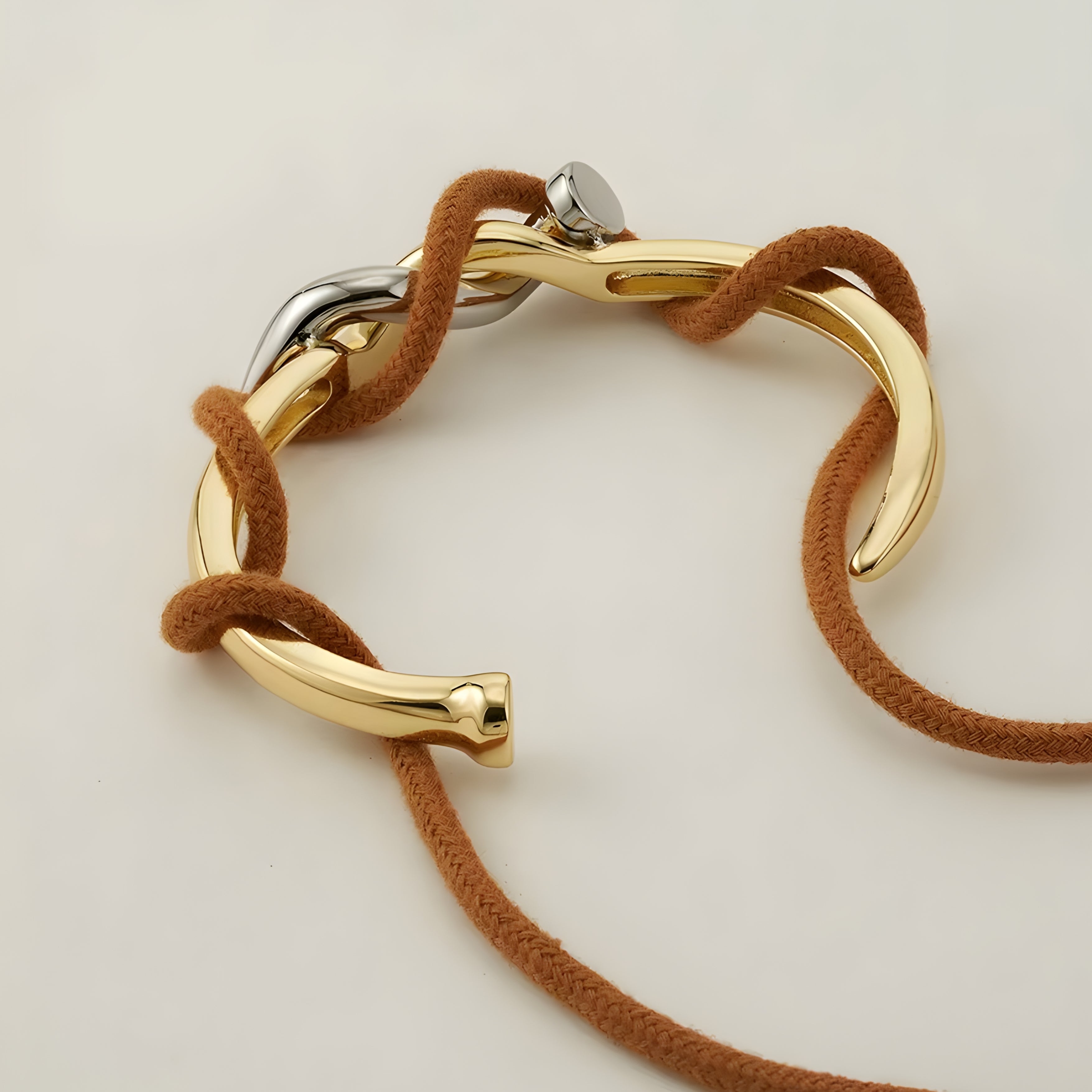 Screw Knot Open Cuff Bangle