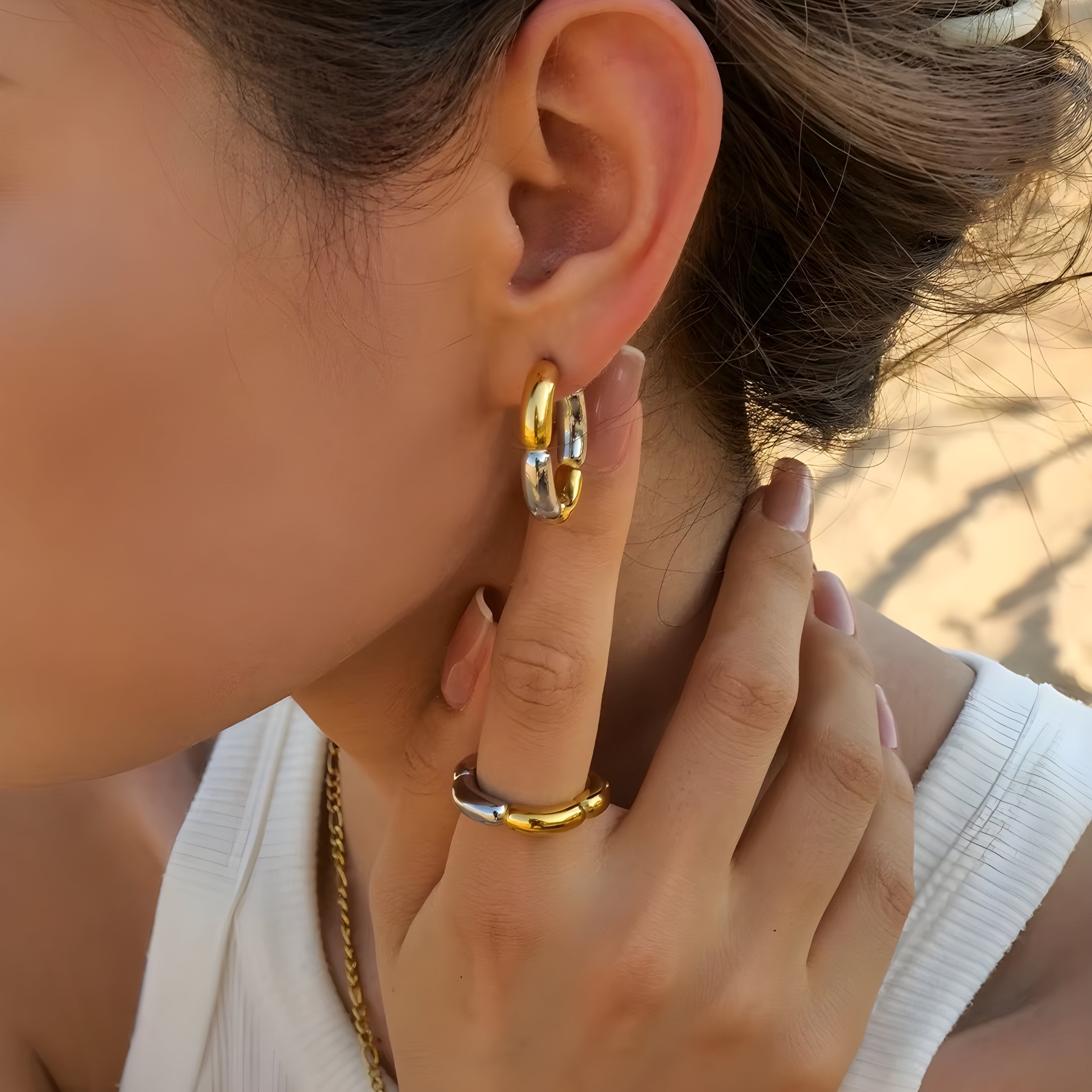 Petal Hoop Earrings