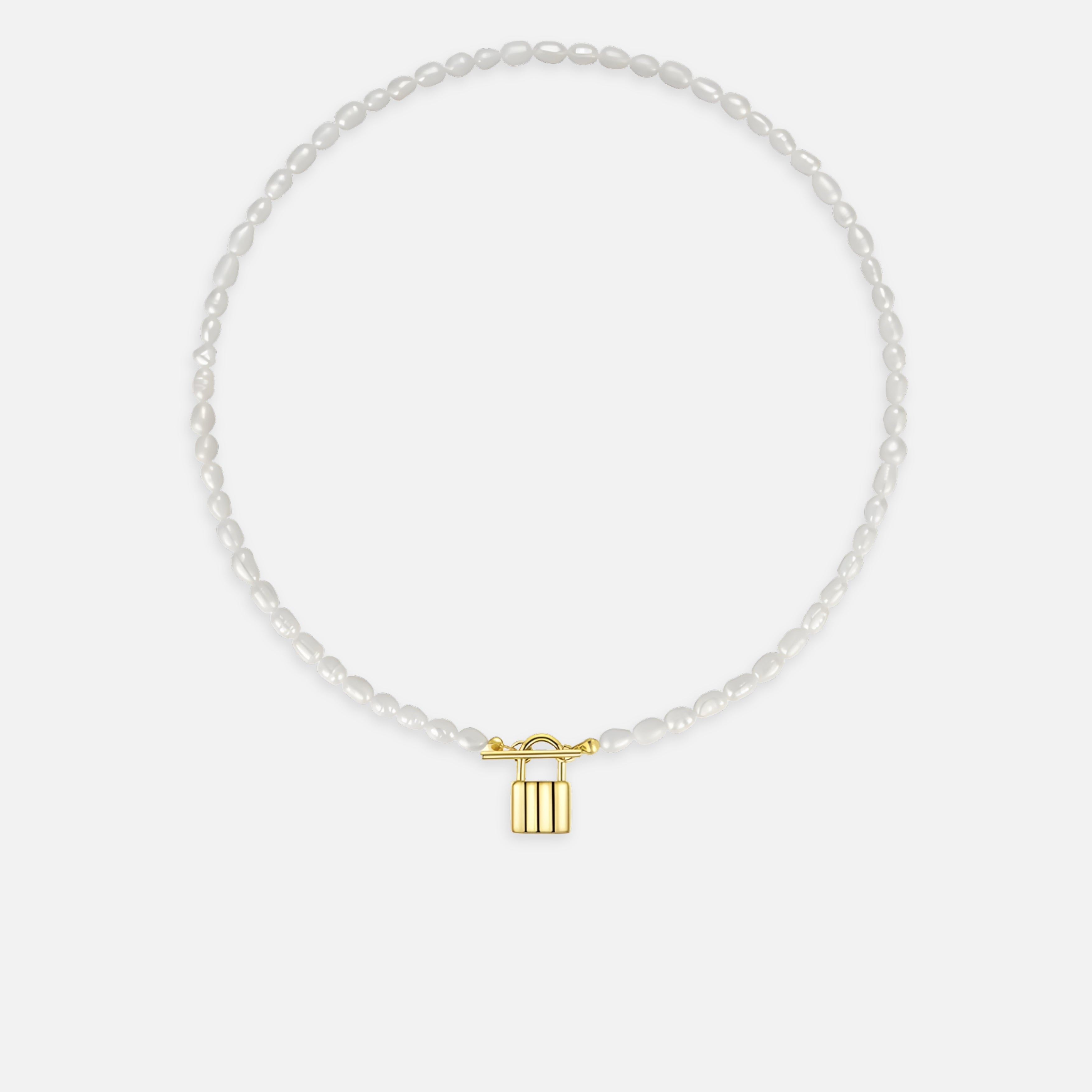 Pure Lock Pearl Necklace