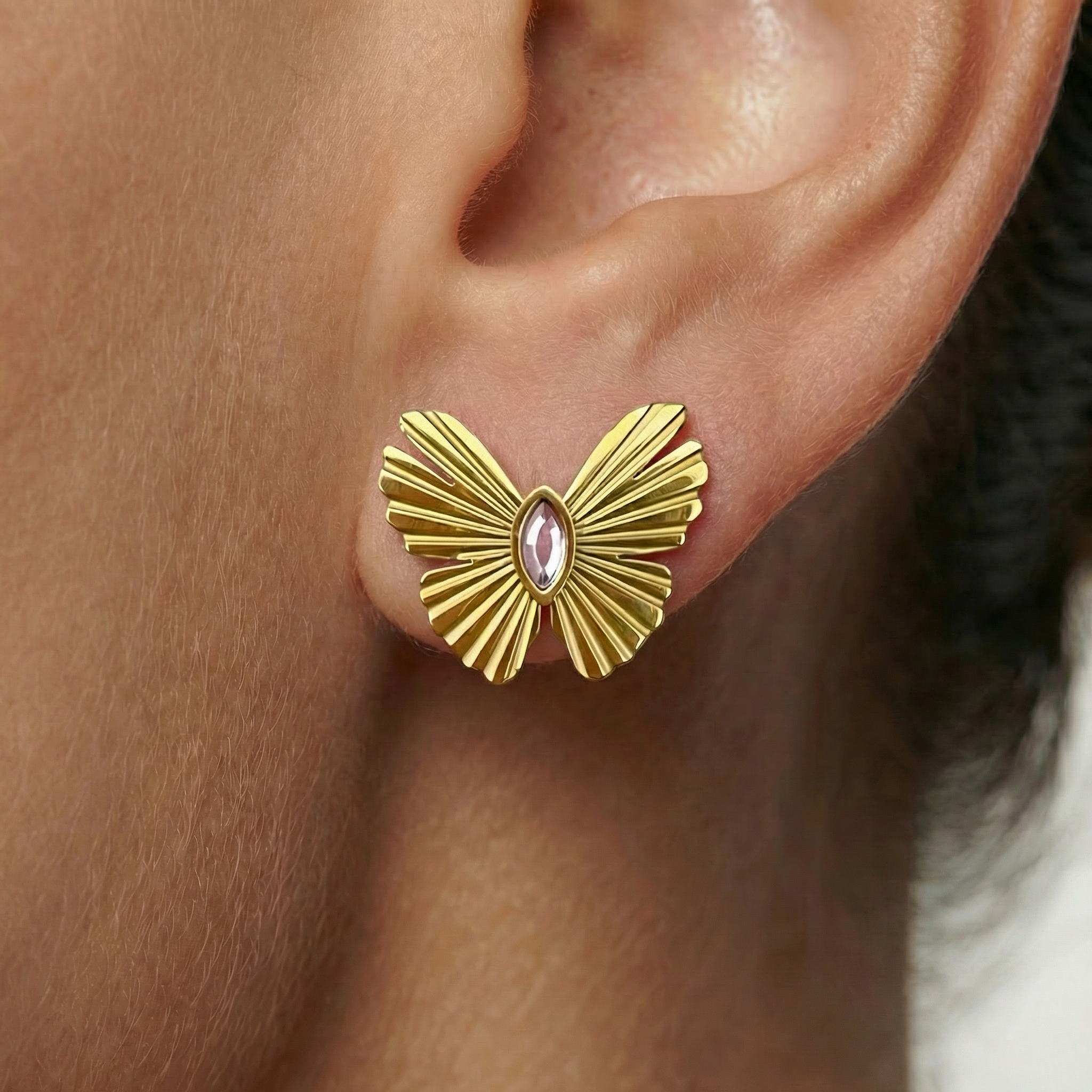 Aurelia Butterfly Gold Earrings